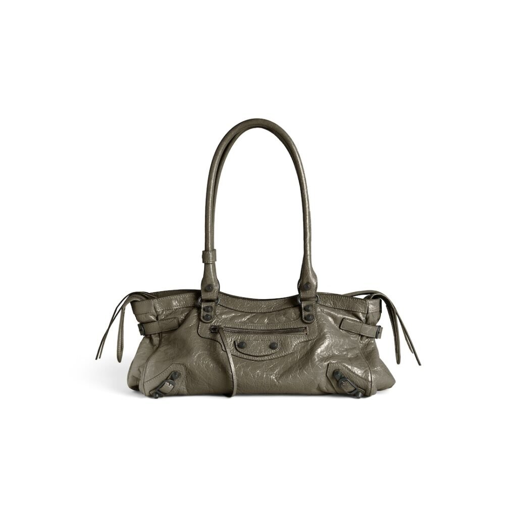 Balenciaga Sac Le City East-west en Vert Militaire – vue 1