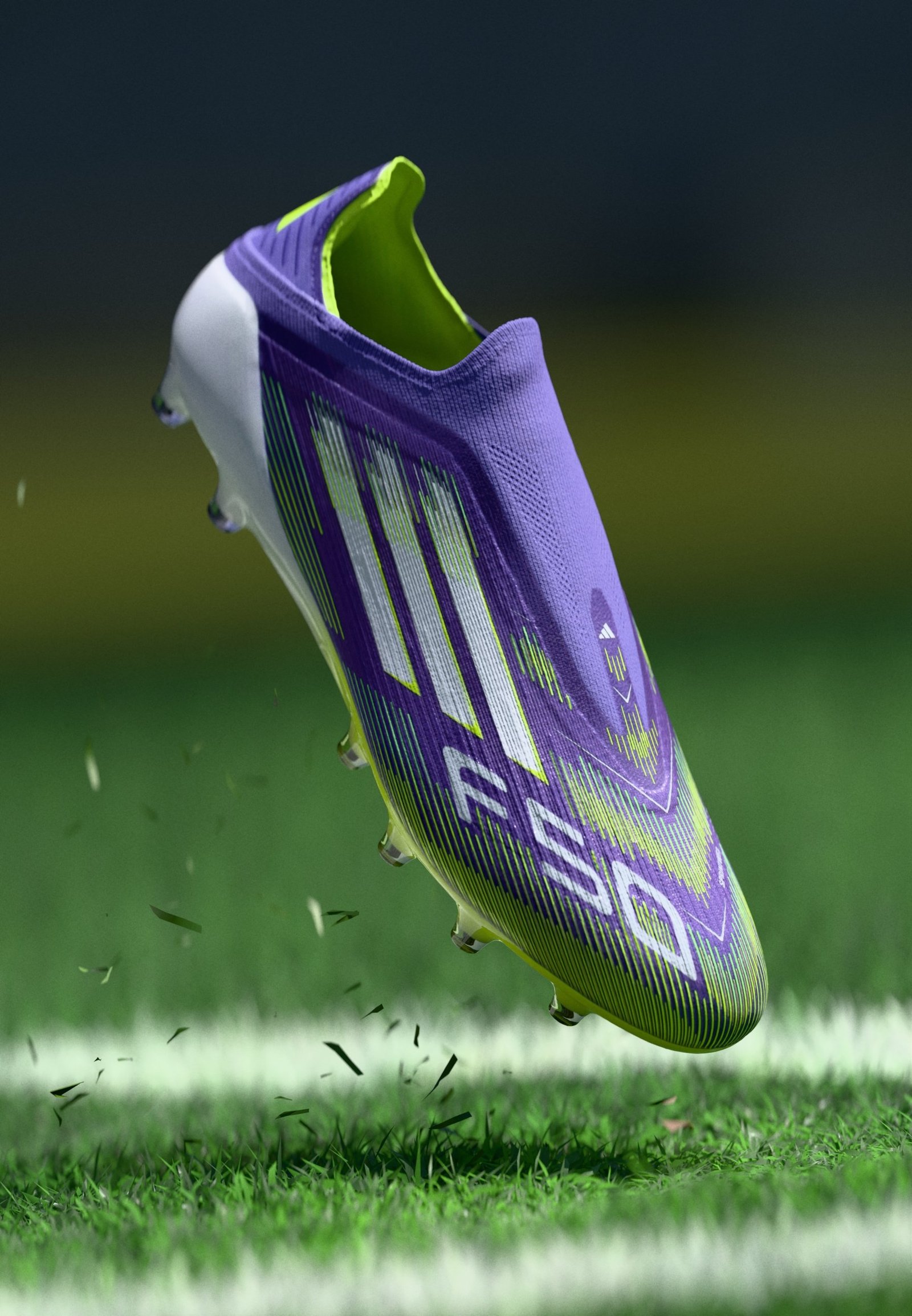 F50 ELITE LL AG - Chaussures de football pour gazon synthétique - purple rush/cloud white/lucid lemon