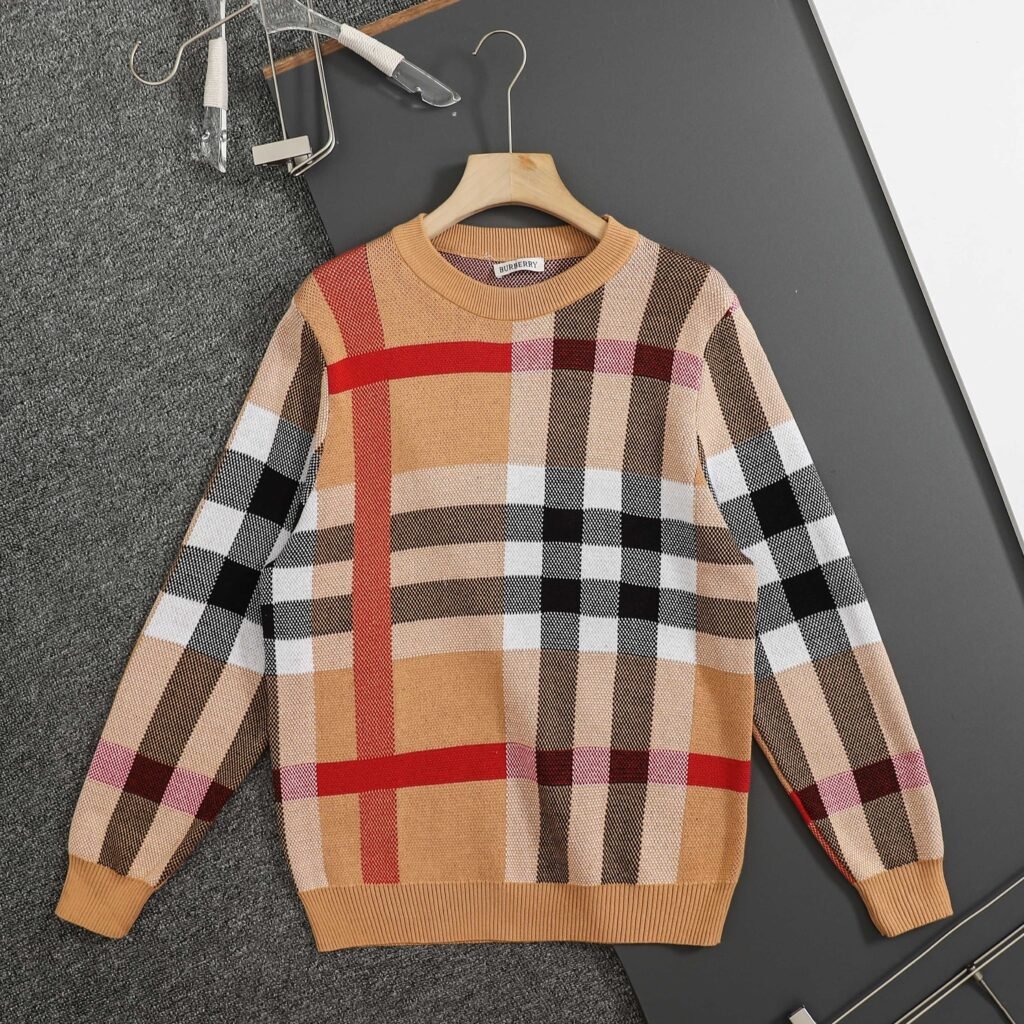 Pull Burberry Homme – Motif Check Iconique