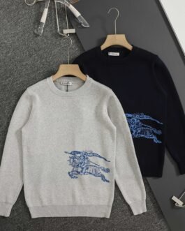 Pull Burberry Homme – Cavalier Brodé Bleu