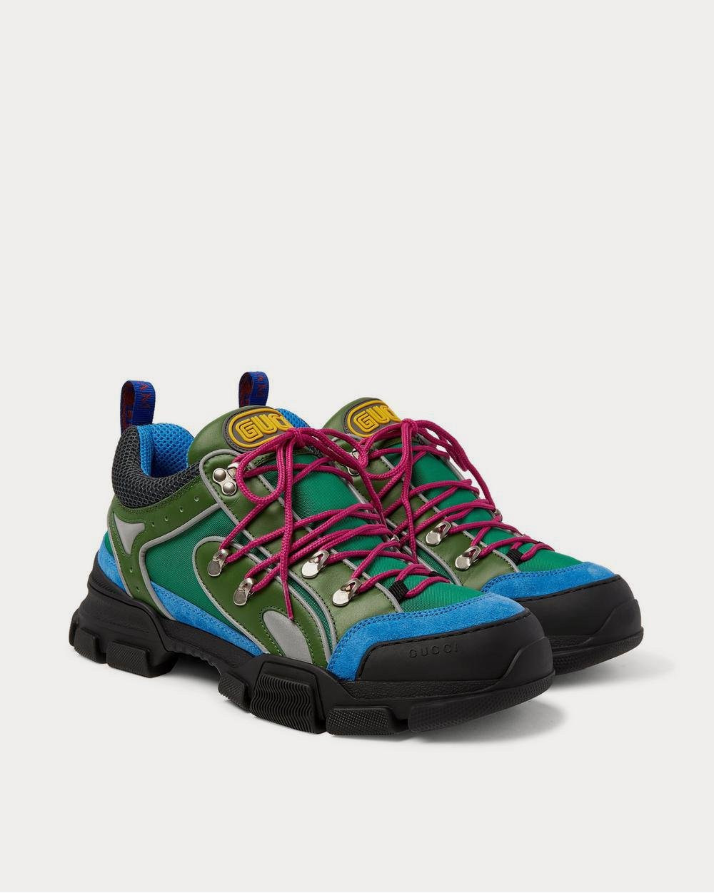 Baskets basses Gucci Flashtrek en cuir, daim et mesh réfléchissants – Image 2