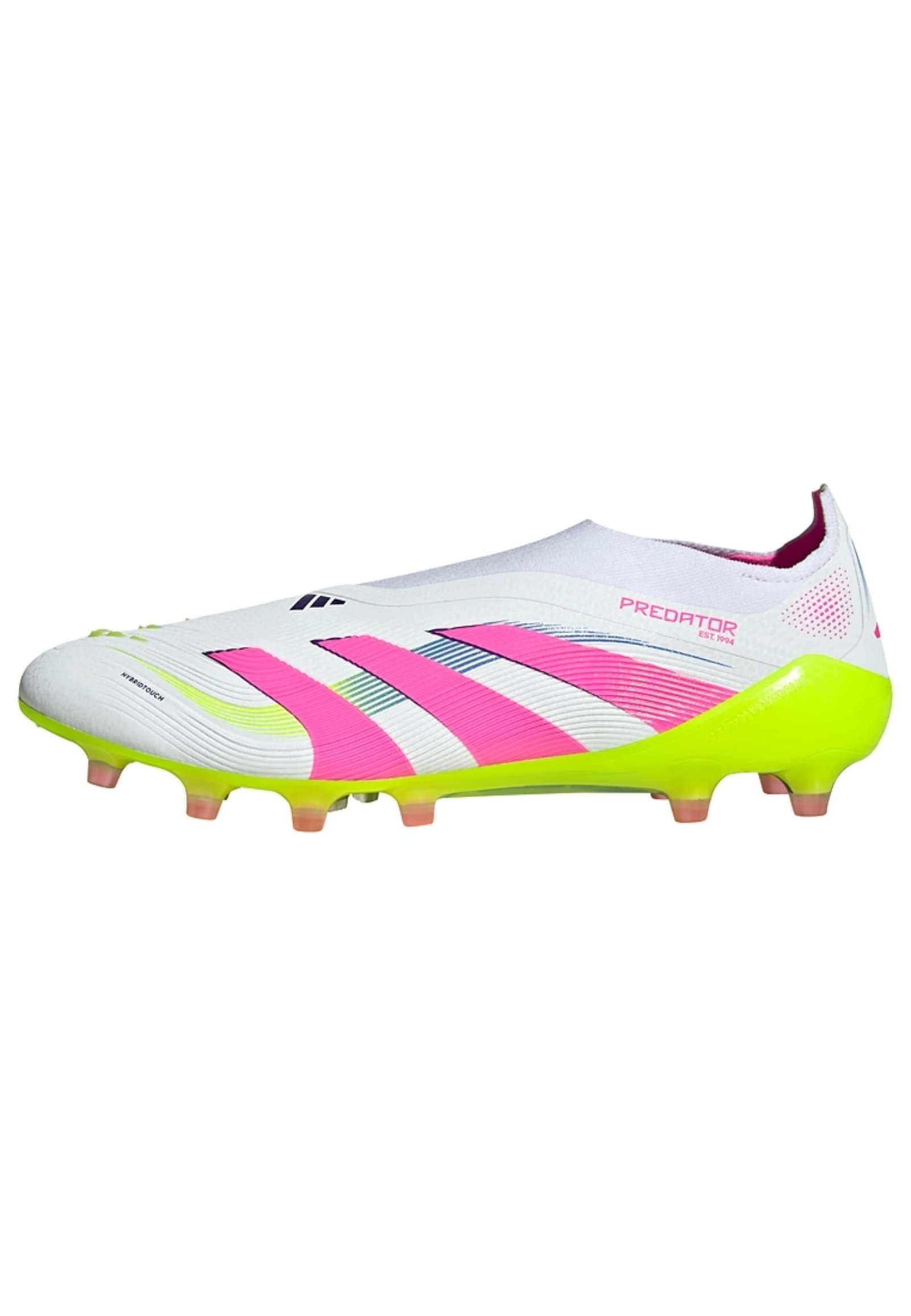 PREDATOR ELITE LACELESS ARTIFICIAL GRASS - Chaussures de football pour gazon synthétique - cloud white   lucid pink   lucid lemon - cloud white   lucid pink   lucid lemon