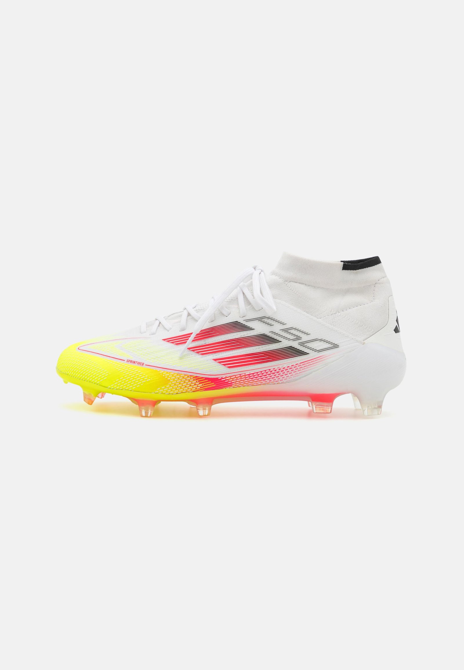 F50 ELITE MID FIRM GROUND - Chaussures de football pour terrain sec - footwear white/lucid red/solar yellow