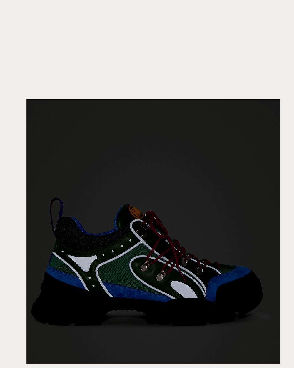 Baskets basses Gucci Flashtrek en cuir, daim et mesh réfléchissants – Image 7