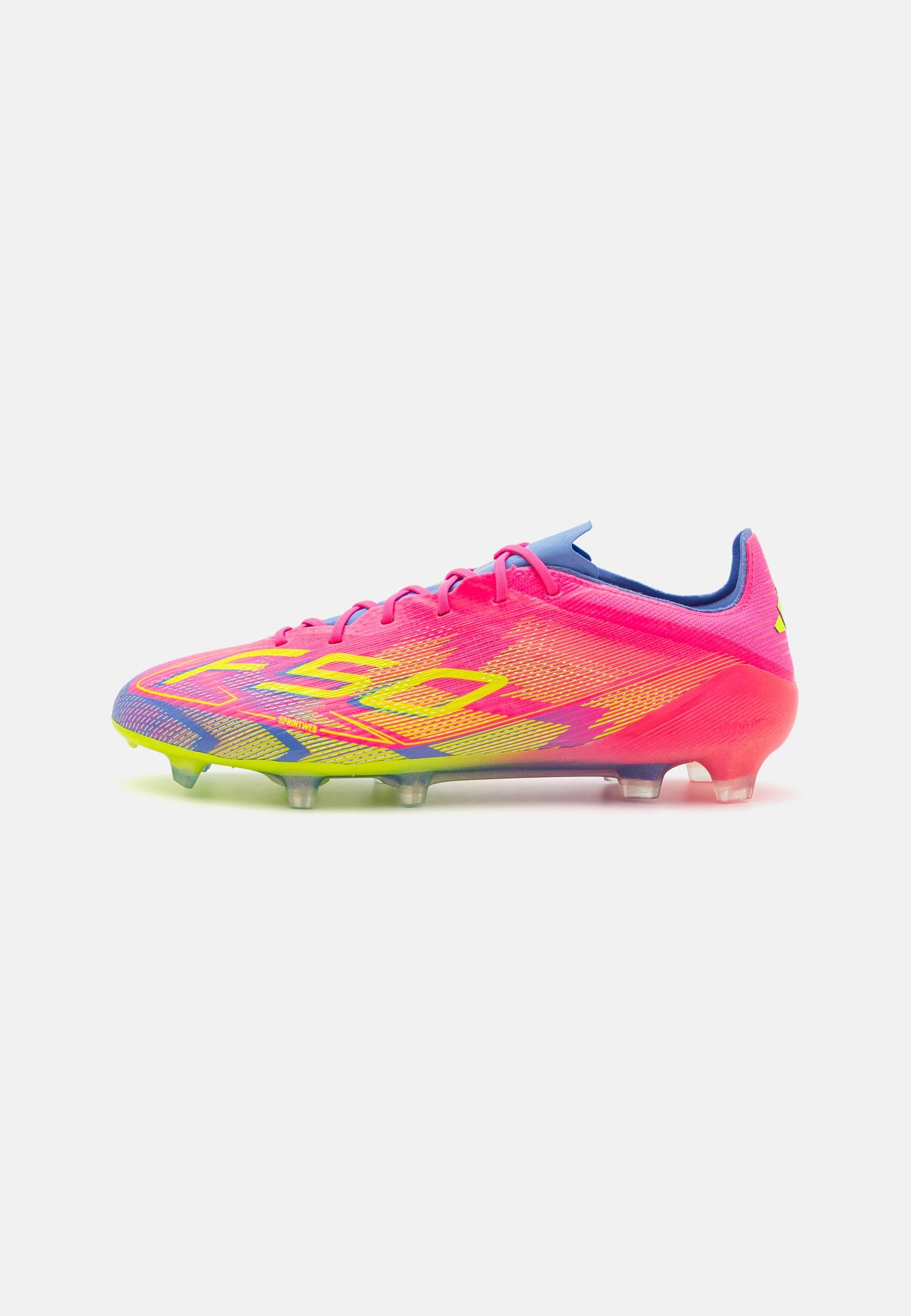 F50 ELITE FIRM GROUND - Chaussures de football pour terrain sec - lucid pink/lucid lemon/blue fusion