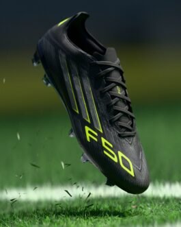 F50 PRO FG - Chaussures de football pour terrain sec - core black/iron metallic/lucid lemon