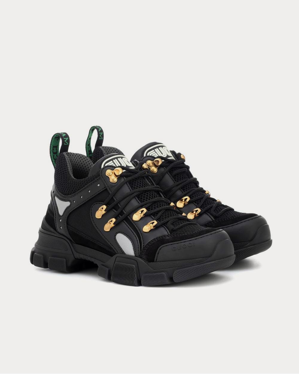 Baskets basses noires en cuir Gucci Flashtrek – Image 2