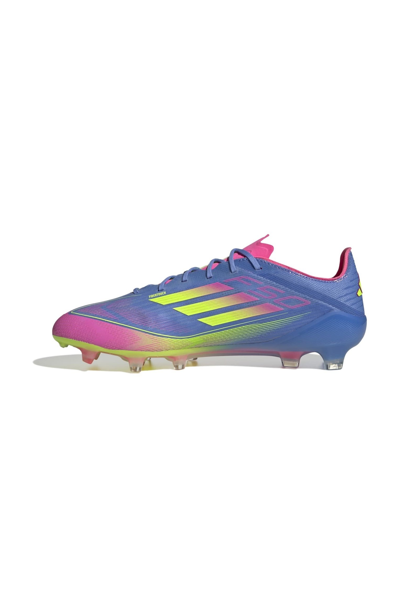 F50 ELITE FIRM GROUND - Chaussures de football pour terrain sec - blue fusion lucid lemon lucid pink - blue fusion lucid lemon lucid pink