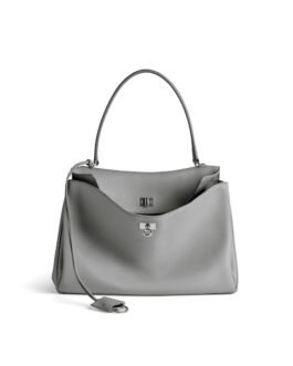Balenciaga Sac À Main Rodeo Moyen en Gris Nuage