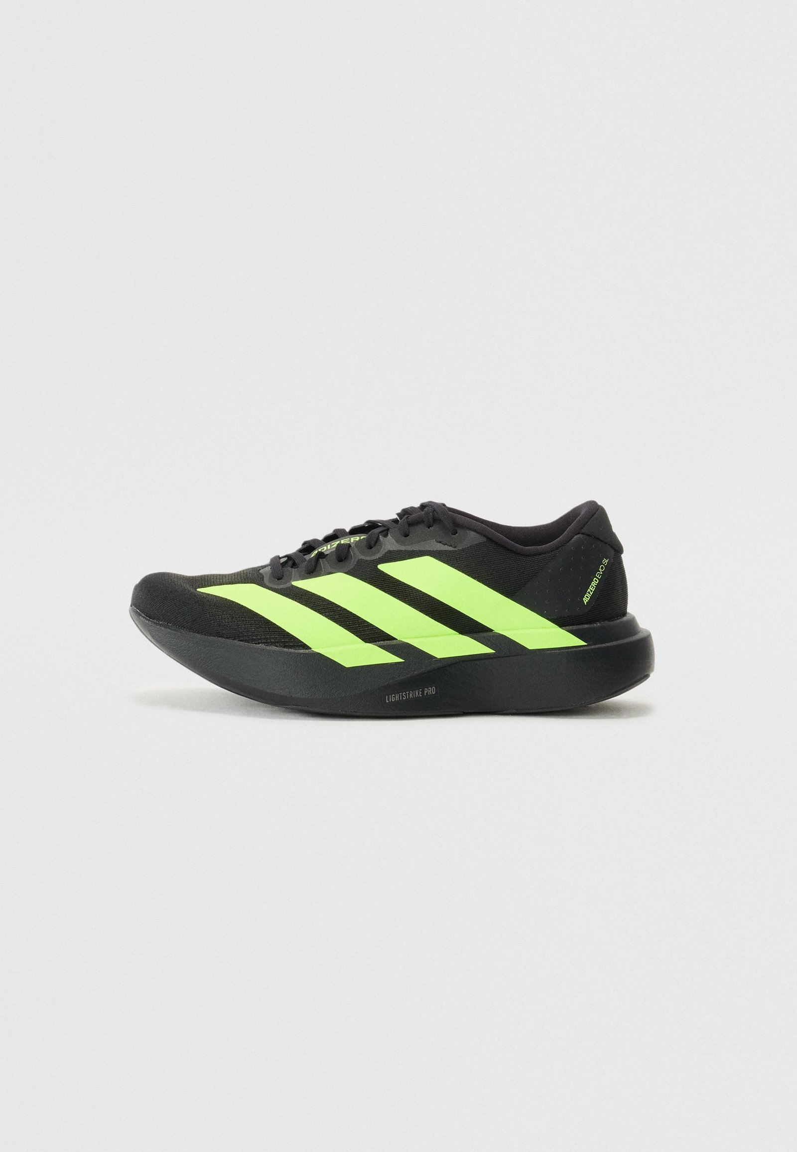 ADIZERO EVO SL W - Chaussures de running sur route - core black/lucid lemon/iron