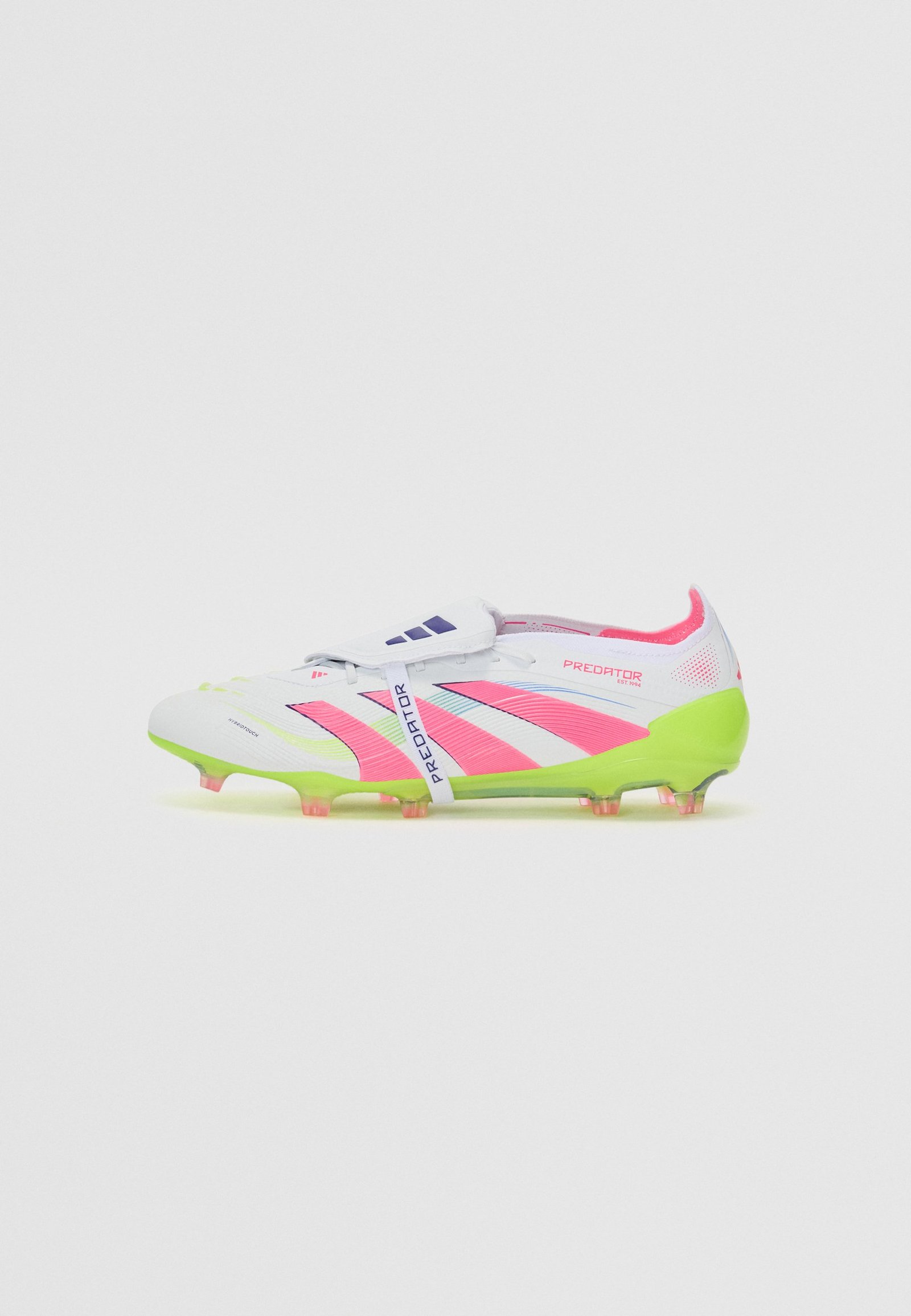 PREDATOR ELITE FOLD-OVER TONGUE FIRM GROUND - Chaussures de football pour terrain sec - cloud white/lucid pink/lucid lemon