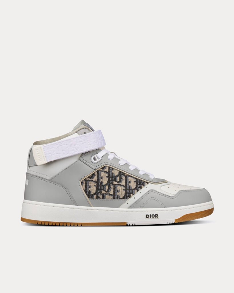 Baskets montantes Dior B27 grises et blanches