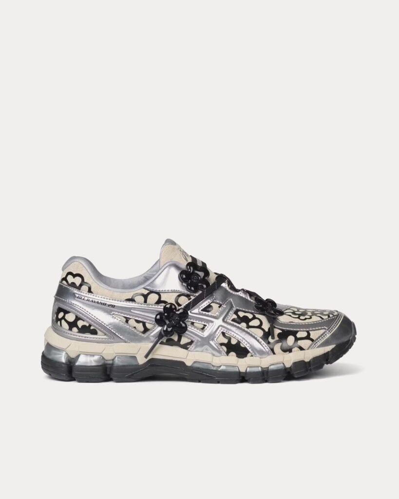 Sneakers femme Asics Gel-Kayano 20 Vanille, style floral sculptural