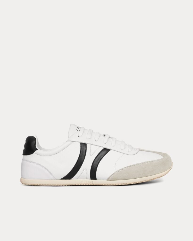 Baskets basses Celine Jogger avec signature Triomphe blanc optique / gris / noir
