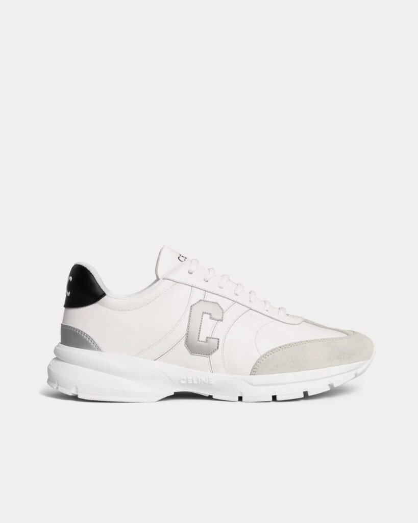 Baskets basses Céline CR-02 Runner Optic Blanc / Noir / Gris / Argent