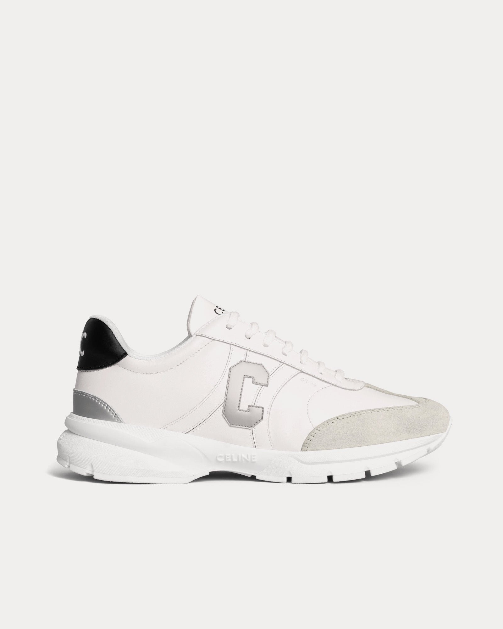 Baskets basses Céline CR-02 Runner Optic Blanc / Noir / Gris / Argent