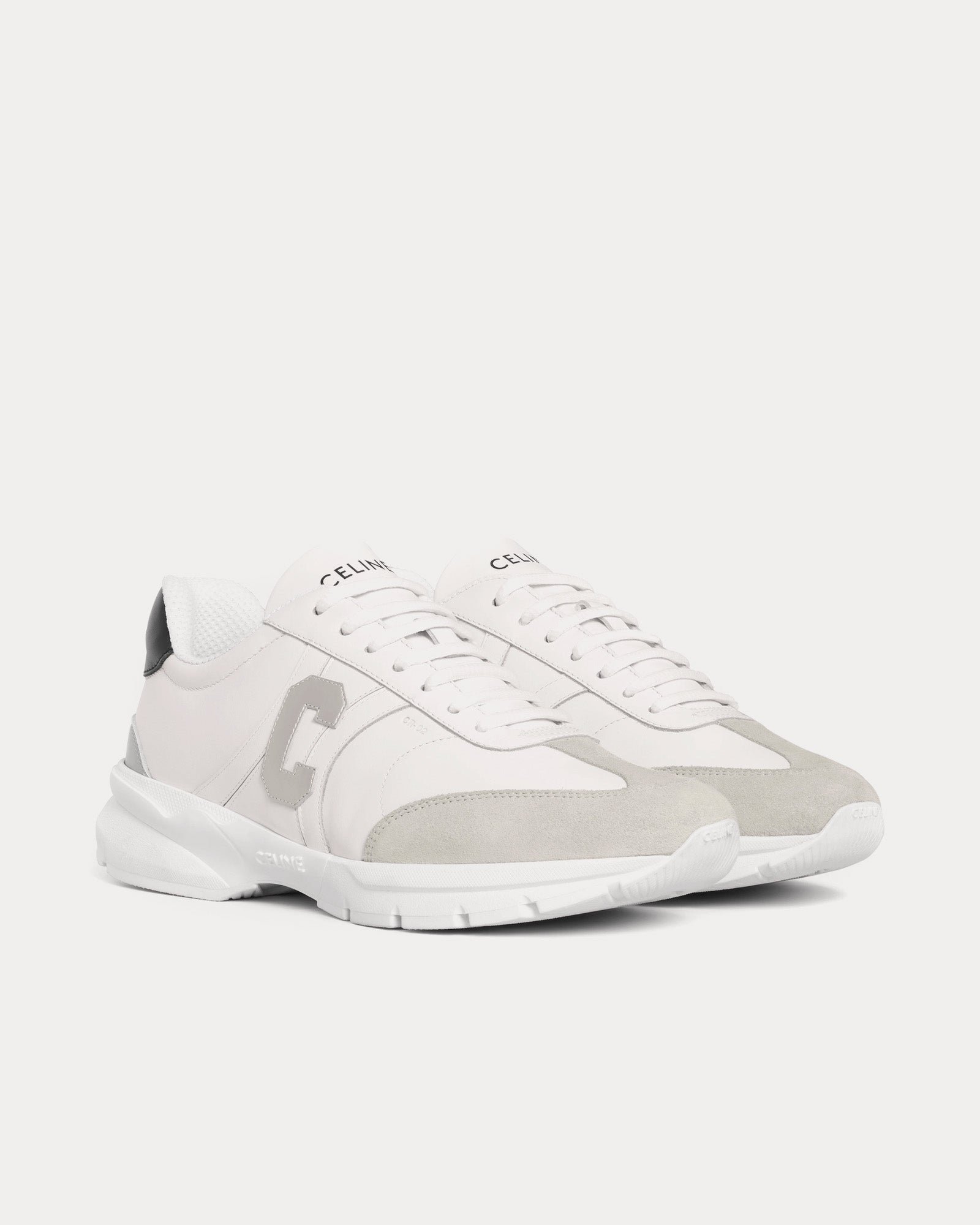 Baskets basses Céline CR-02 Runner Optic Blanc / Noir / Gris / Argent – Image 2