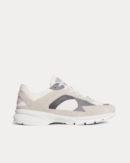 Baskets basses grises Celine CR-03 Runner en mesh, daim et cuir de veau