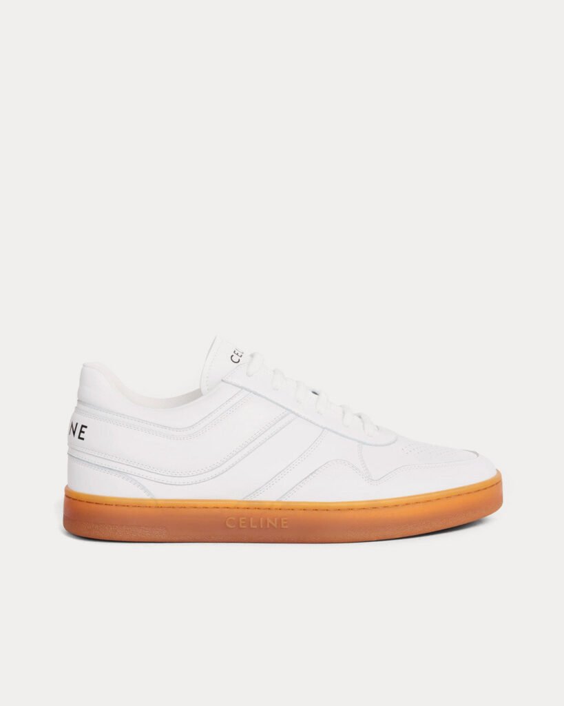 Baskets basses à lacets Céline blanc optique / beige