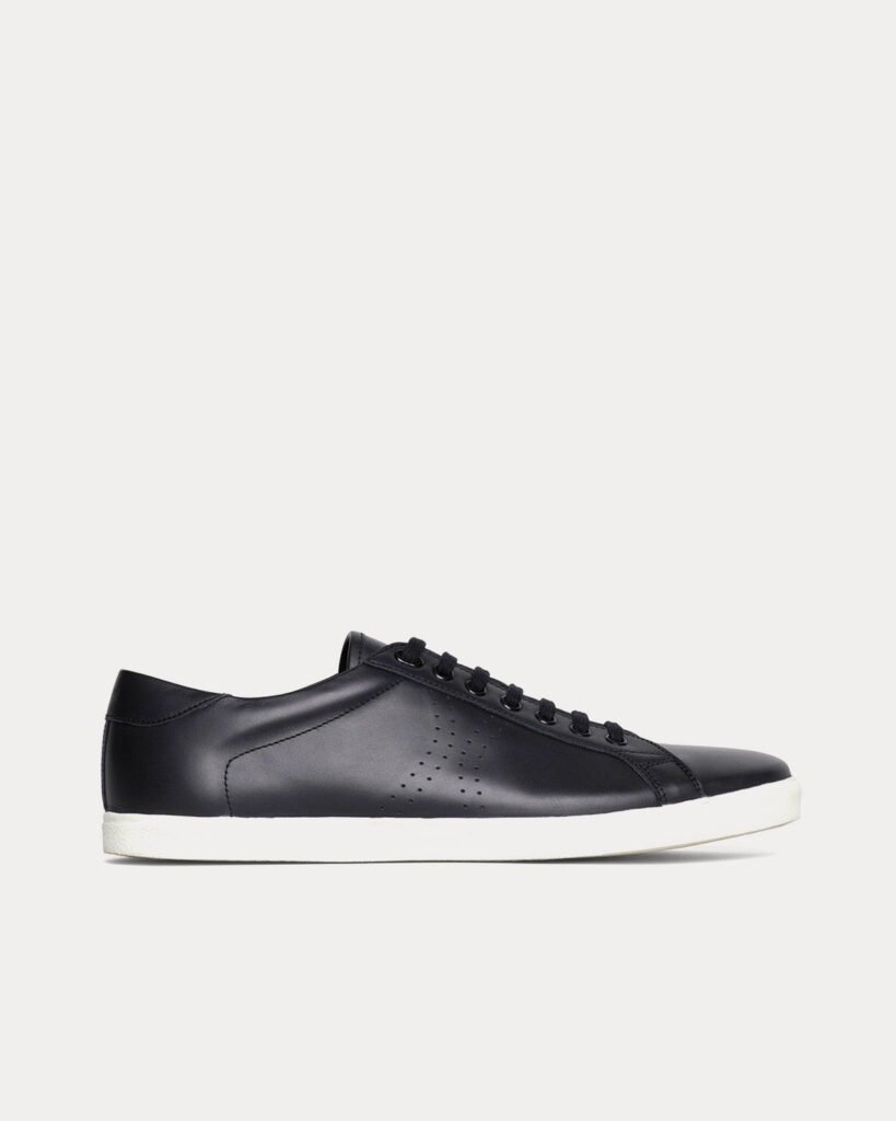 Baskets basses noires en cuir de veau Celine Triomphe