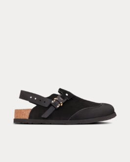 Mules Dior x Birkenstock Tokio en cuir de veau nubuck noir