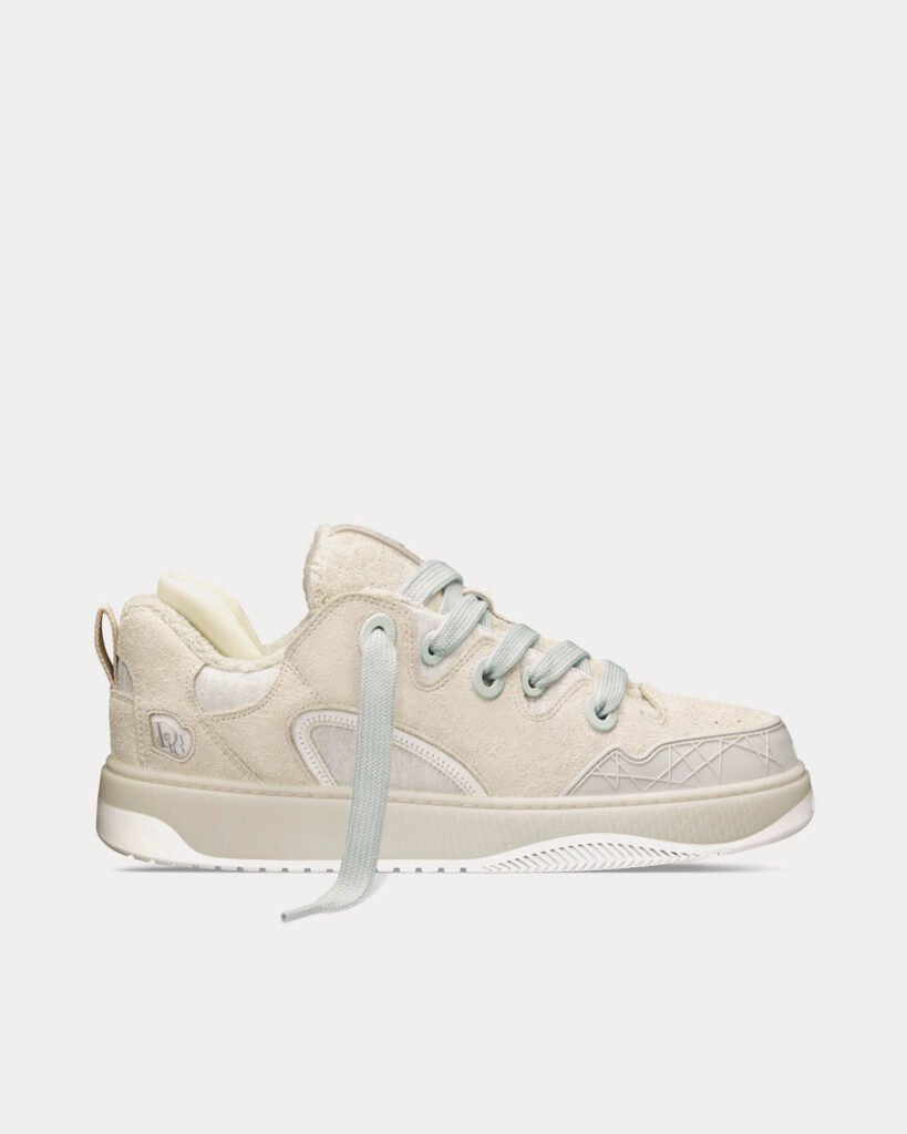 Baskets basses Dior x ERL B9S Skater édition limitée et numérotée en daim lilas et jacquard Dior Oblique