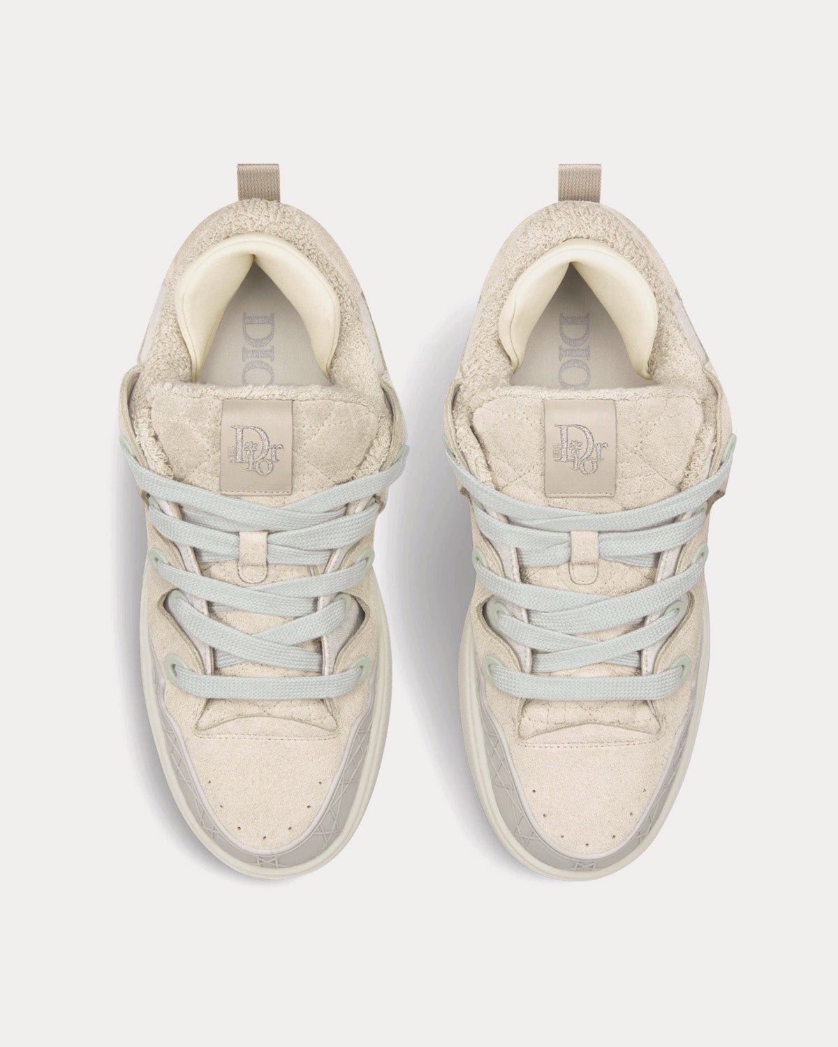 Baskets basses Dior x ERL B9S Skater édition limitée et numérotée en daim lilas et jacquard Dior Oblique – Image 2