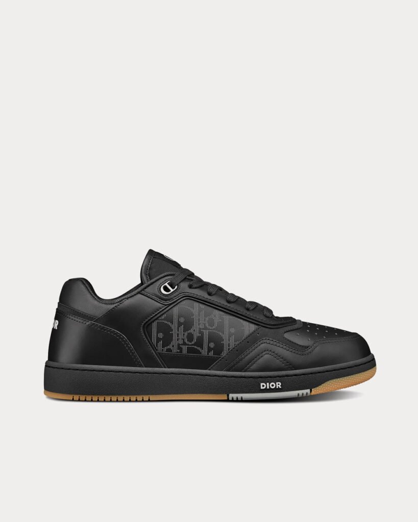 Baskets basses Dior World Tour B27 en cuir noir Dior Oblique Galaxy