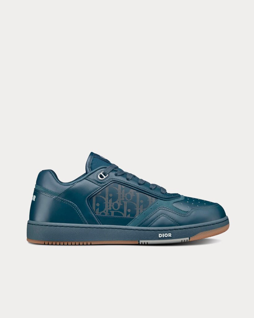 Baskets basses Dior World Tour B27 bleu marine en cuir Dior Oblique Galaxy