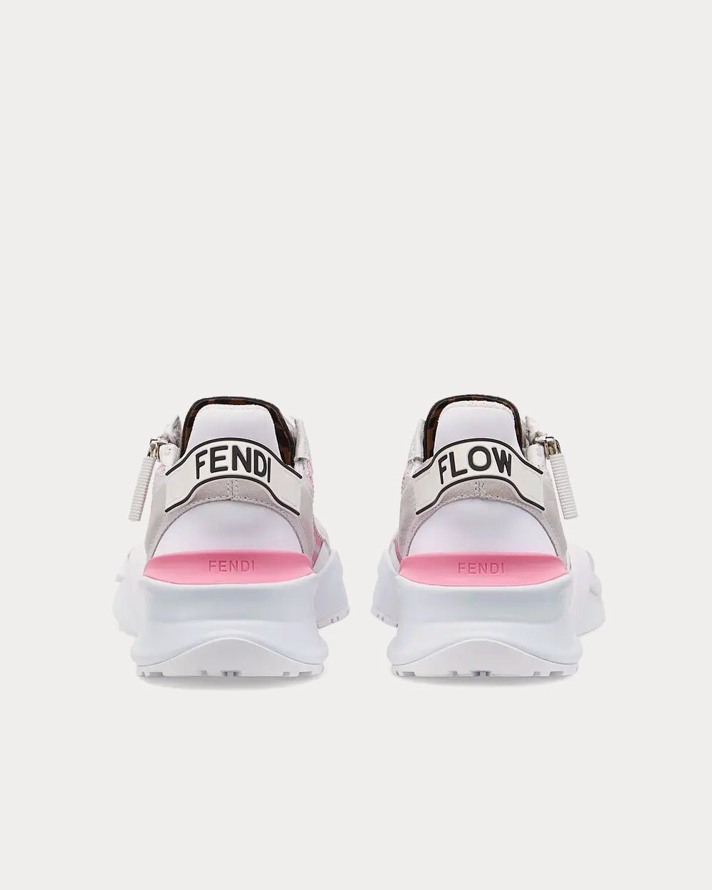 Baskets basses Fendi Flow en nylon rose – Image 4