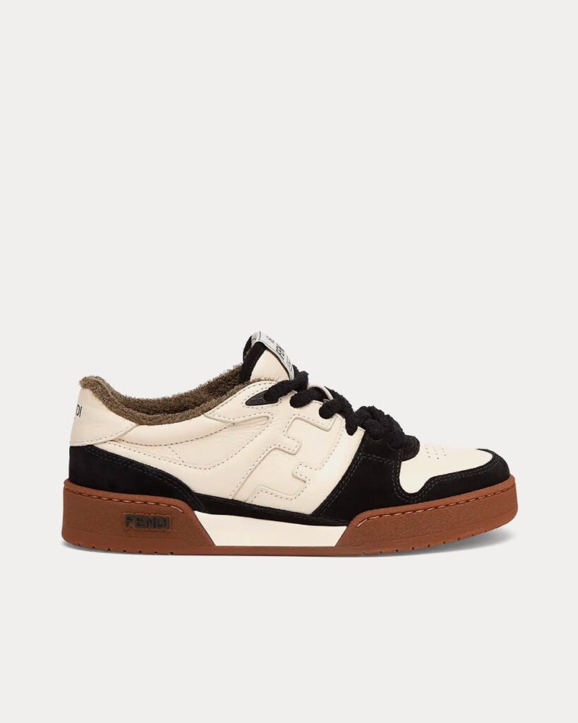 Baskets basses Fendi Match en daim noir