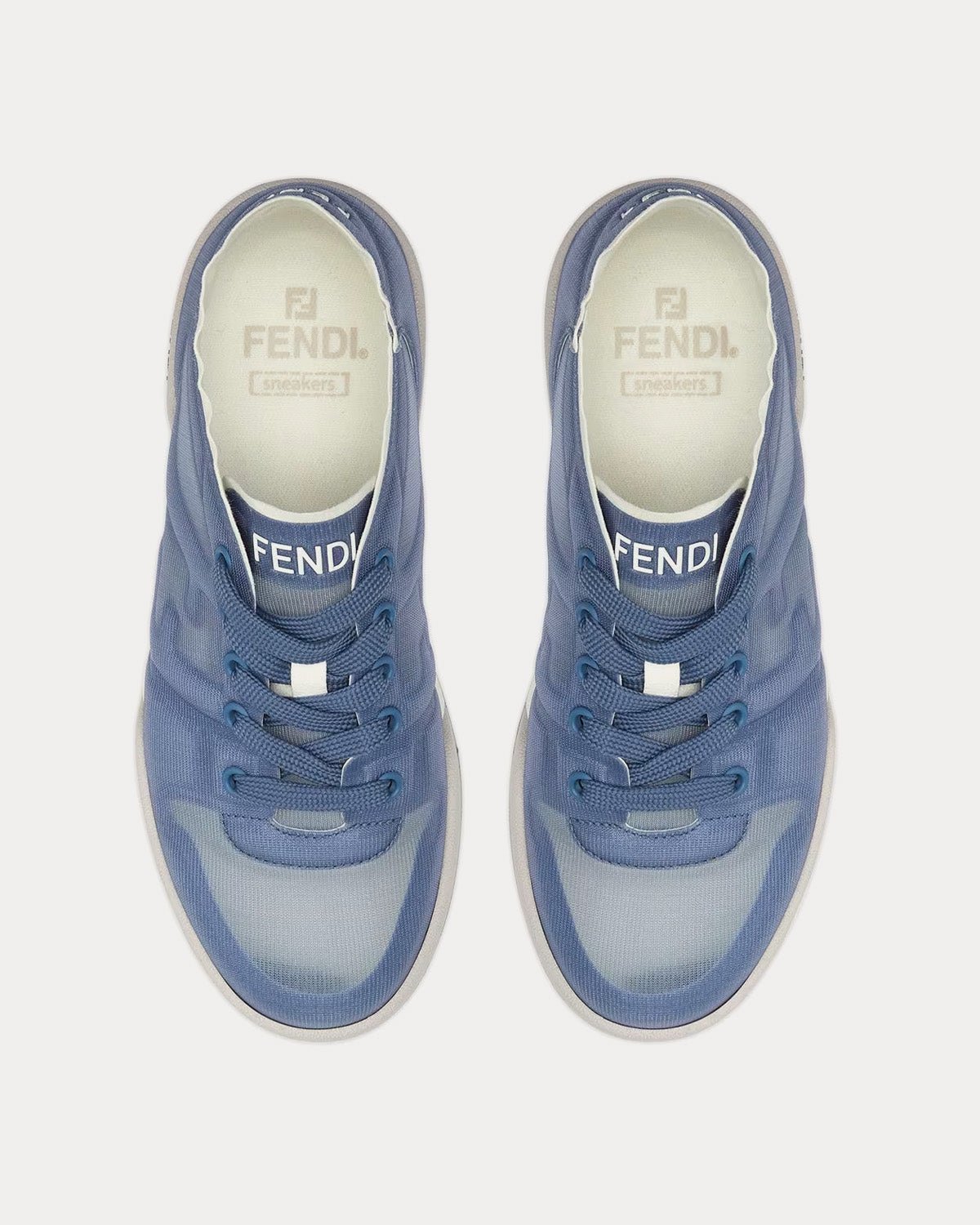 Baskets basses Fendi Match Mesh bleues – Image 2