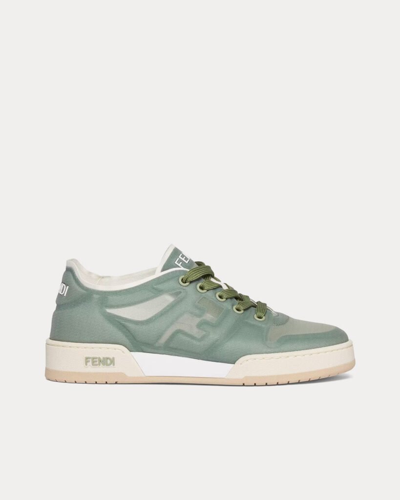 Baskets basses Fendi Match Mesh vertes
