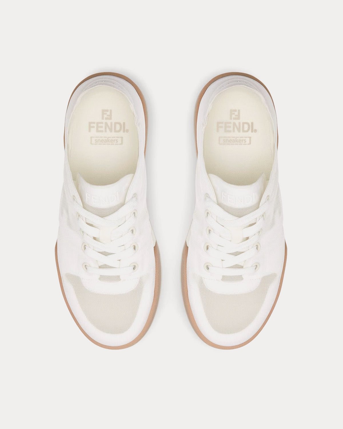 Baskets basses Fendi Match Mesh blanches – Image 2