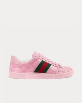 Baskets basses Gucci Ace GG Crystal Canvas roses