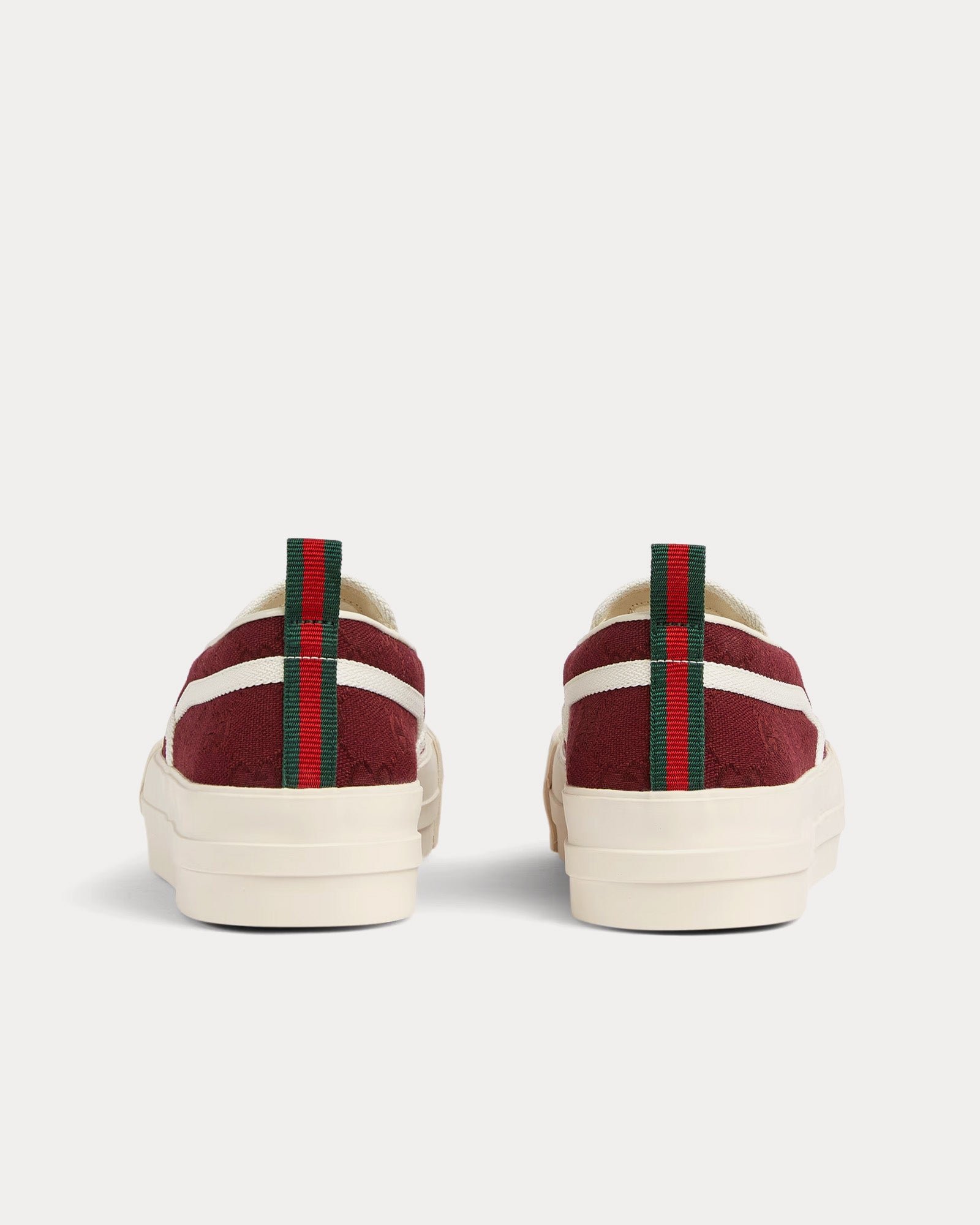 Baskets à enfiler rouges en toile Gucci GG Rosso Ancora – Image 4
