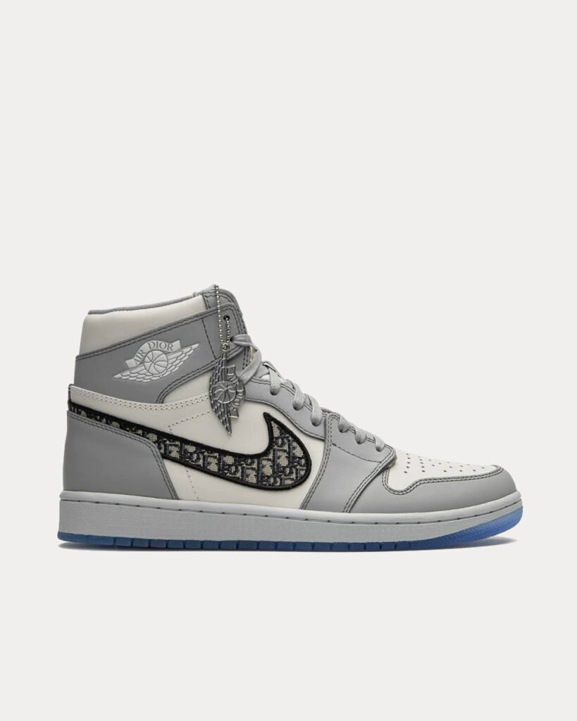 Baskets montantes Jordan x Dior Air Jordan 1 grises