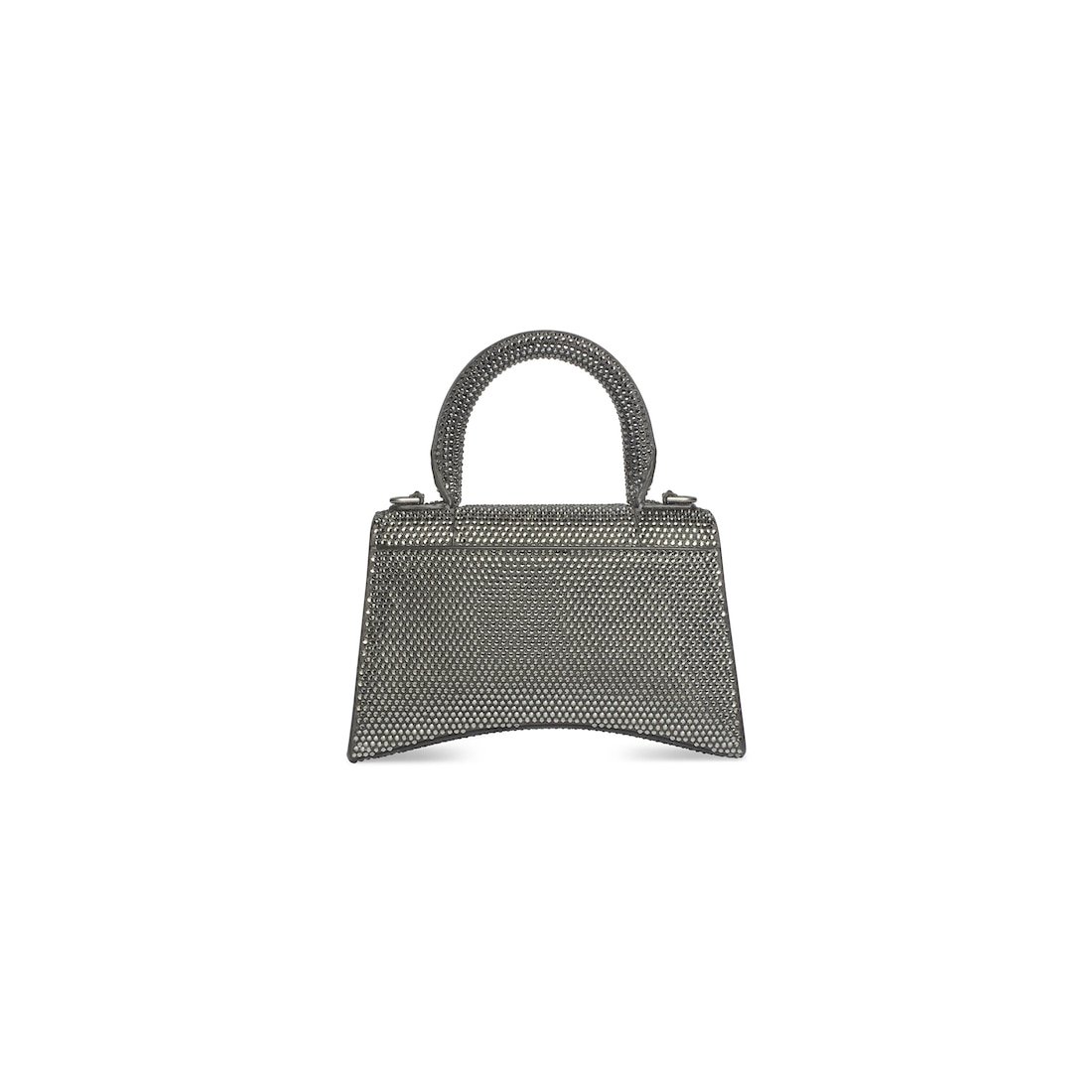 Balenciaga Sac À Main Hourglass Xs Avec Strass pour Femme en Gris