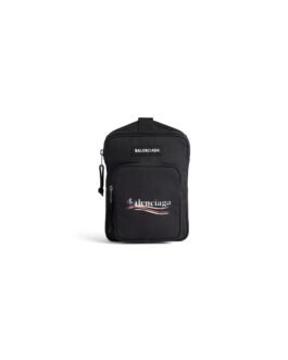 Balenciaga Sac Messenger À Bandoulière Explorer pour Homme en Noir