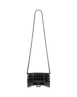 Balenciaga Portefeuille Avec Chaîne Hourglass en Noir – Réf. BPC-84987