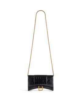 Balenciaga Portefeuille Avec Chaîne Hourglass en Noir – Réf. BPC-84990