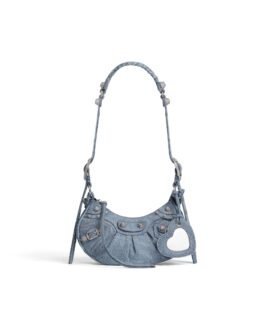 Balenciaga Sac Porté Épaule Le Cagole Xs en Bleu