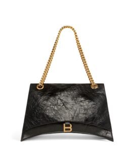 Balenciaga Sac Avec Chaîne Crush Grand en Noir – Réf. BPC-85006