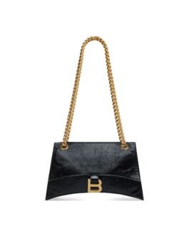 Balenciaga Sac Avec Chaîne Crush Petit en Noir – Réf. BPC-85007