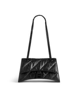 Balenciaga Sac Avec Chaîne Crush Petit en Noir – Réf. BPC-85008