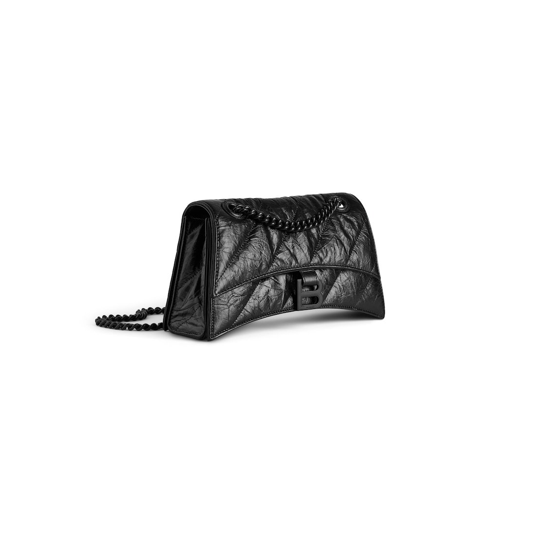 Balenciaga Sac Avec Chaîne Crush Petit pour Femme en Noir