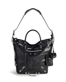 Balenciaga Sac Cabas Le Cagole Moyen pour Homme en Noir