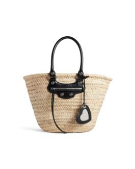 Balenciaga Panier Le Cagole Moyen en Beige/noir