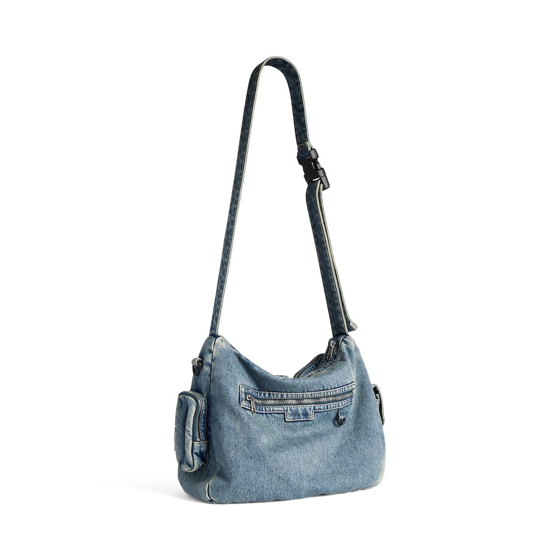 Balenciaga Sac Messenger Superbusy pour Homme en Bleu Vintage