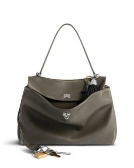 Balenciaga Sac À Main Rodeo Grand Avec Charms pour Femme en Kaki